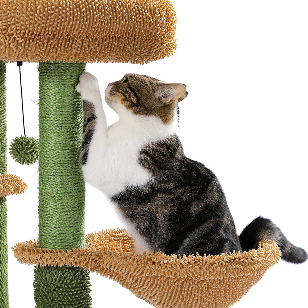Cactus Cat Tree 97.5cm - Compact Desert-Themed Play Tower