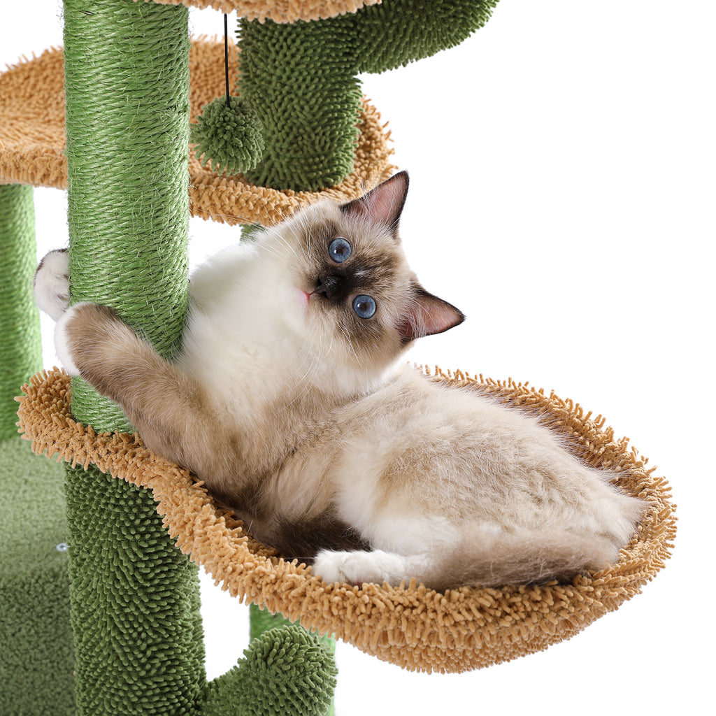 Cactus Cat Tree 97.5cm - Compact Desert-Themed Play Tower